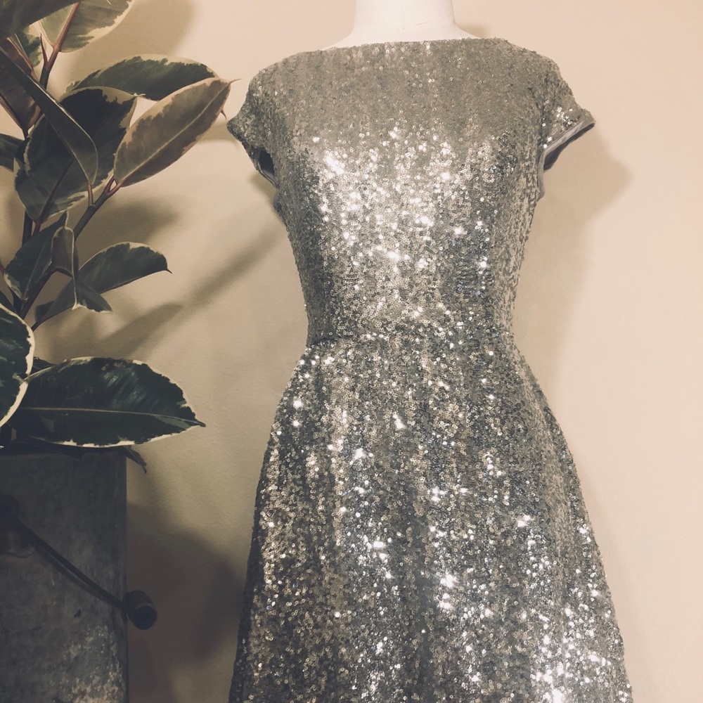 Gorgeous Silver Sequin Dress